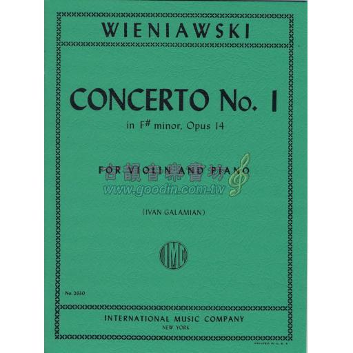 Wieniawski Concerto No. 1 in F sharp minor Op.14 for Violin and Piano