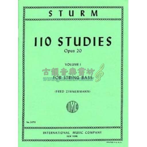 *Sturm 110 Studies Op.20 Vol. I for String Bass