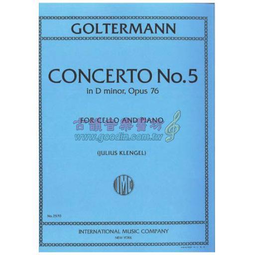 Goltermann concerto No.5 in D minor Op.76 for Cello and Piano