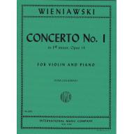 *Wieniawski Concerto No. 1 in F sharp minor Op.14 for Violin and Piano <售缺>