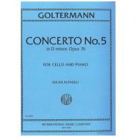 Goltermann concerto No.5 in D minor Op.76 for Cello and Piano