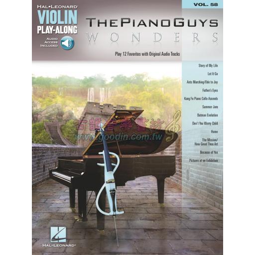 【特價】The Piano Guys - Wonders (Violin Play-Along Vol. 58)