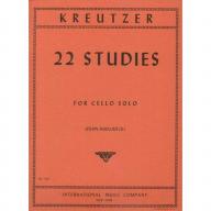 Kreutzer 22 Selected Studies for Cello Solo