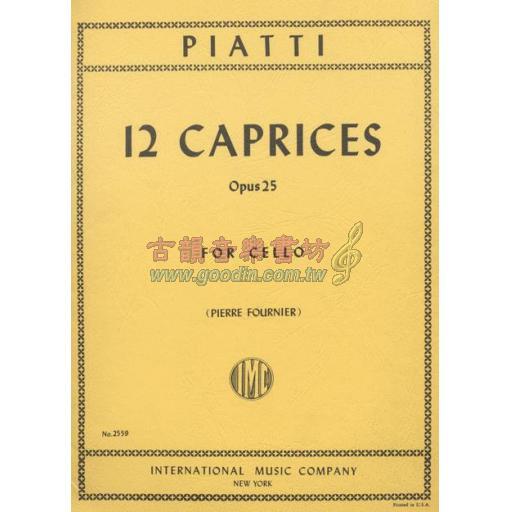 *Piatti 12 Caprices, Opus 25 for Cello Solo