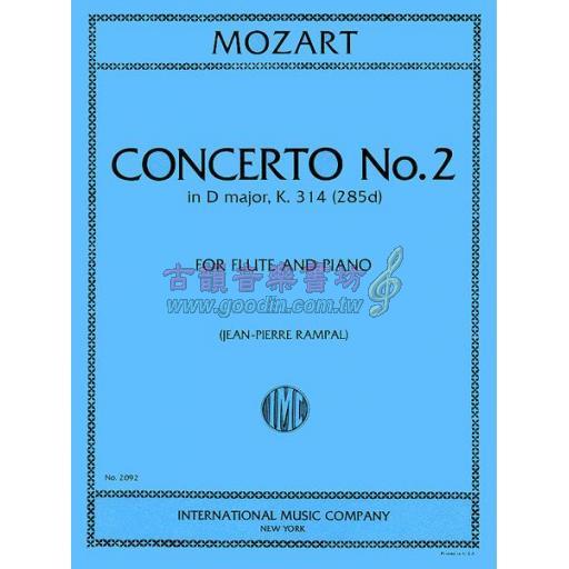 *Mozart Concerto No. 2 in D Major, K. 314 for Flute and Piano