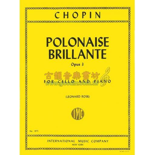 Chopin Polonaise Brillante, Op. 3 for Cello and Piano
