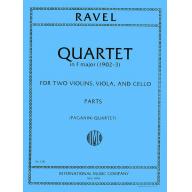 Ravel Quartet in F major for Two Violins, Viola and Cello