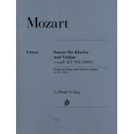 Mozart Sonata in E minor K. 304 (300c) for Piano and Violin