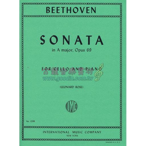 *Beethoven Sonata No. 3 in A Major, Opus 69 for Cello and Piano