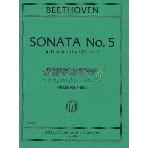Beethoven Sonata No. 5 in D Major, Opus 102, No. 2 for Cello and Piano