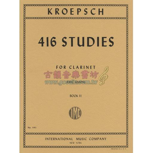 Kropsch 416 Studies Vol. II for Clarinet