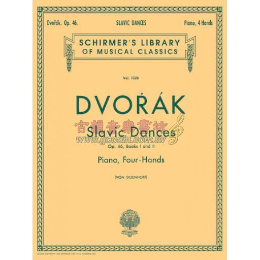 Dvorák Slavic Dances Op. 46 Book 1 & 2 (for 1 Piano, 4 Hands)