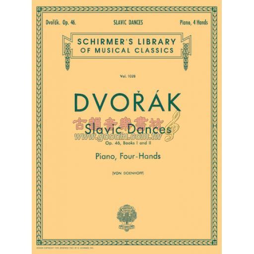 Dvorák Slavic Dances Op. 46 Book 1 & 2 (for 1 Piano, 4 Hands)