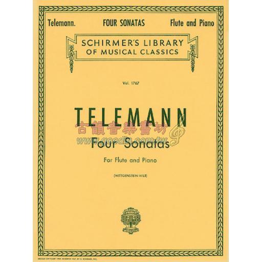 Telemann Four Sonatas for Flute and Piano