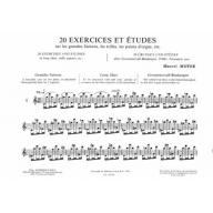 Marcel Moÿse 20 Exercices et Etudes pour Flute