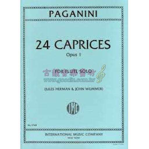 Paganini 24 Caprices Op.1 for Flute Solo