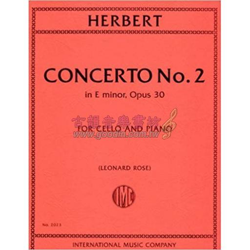 *Herbert Concerto No. 2 in E Major, Opus 30 for Cello and Piano