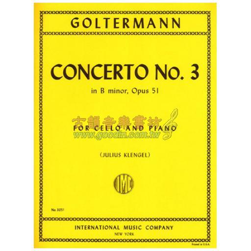 *Goltermann Concerto No. 3 in B minor Op.51 for Cello and Piano