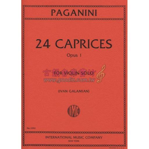 *Paganini 24 Caprices, Op.1 for Violin Solo