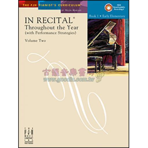 【特價】In Recital Throughout the Year, Volume 2, Book 1