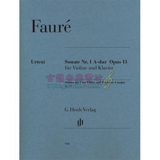 Faure Violin Sonata no. 1 A major op. 13