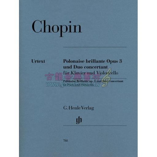 Chopin Polonaise Brillante op. 3 and Duo Concertant for Piano and Violoncello