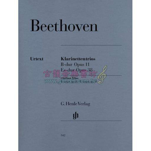 Beethoven Clarinet Trios B flat major op. 11 and E flat major op. 38 for Piano, Clarinet (Violin) and Violoncello