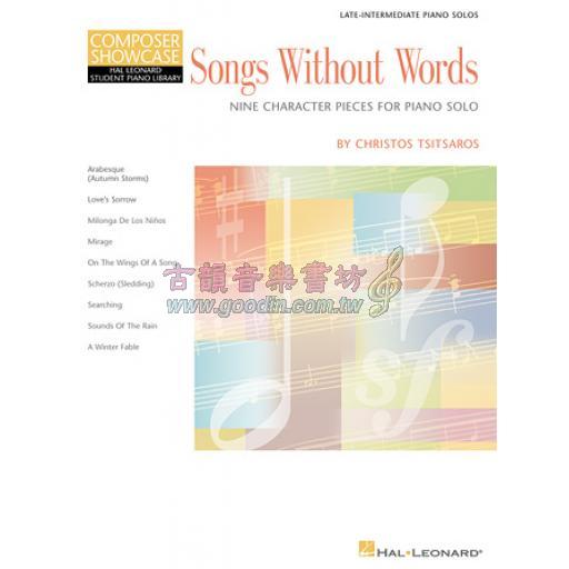 【特價】Composer Showcase - Songs Without Words (Nine Character Pieces for Piano Solo)