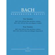 Bach Four Sonatas (for Flute, Basso continuo, Harp...