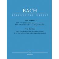 Bach Four Sonatas (for Flute, Basso continuo, Harp...
