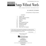 【特價】Composer Showcase - Songs Without Words (Nine Character Pieces for Piano Solo)