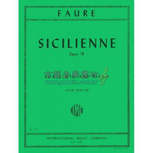 Faure Sicilienne, Op. 78 for Flute and Piano