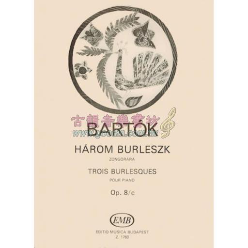 Bartók Three Burlesques, Op. 8c for Piano Solo