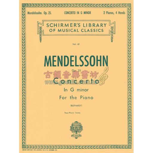 Mendelssohn Concerto No. 1 in G Minor, Op. 25 for 2 Pianos, 4 Hands <售缺>