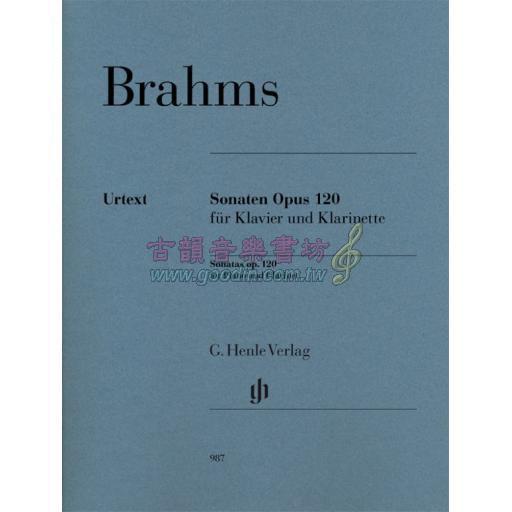 Brahms Clarinet Sonatas op. 120 for Clarinet and Piano