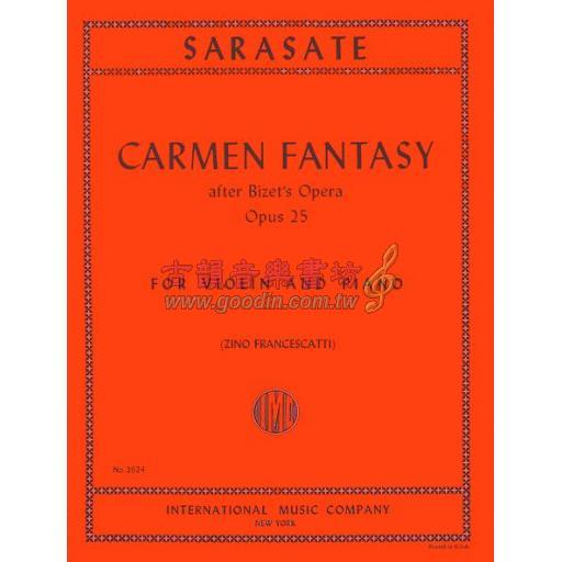 Sarasate Carmen Fantasy, Opus 25 for Violin and Piano