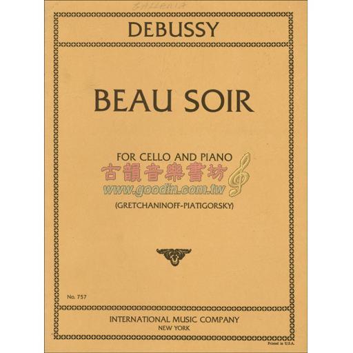 Debussy Beau Soir for Cello and Piano