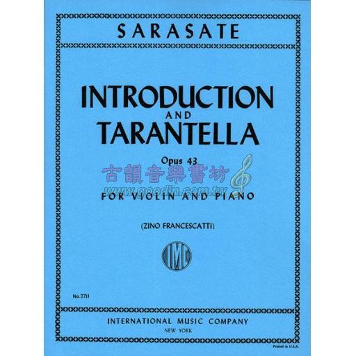 *Sarasate Introduction & Tarantella, Op. 43 for Violin and Piano