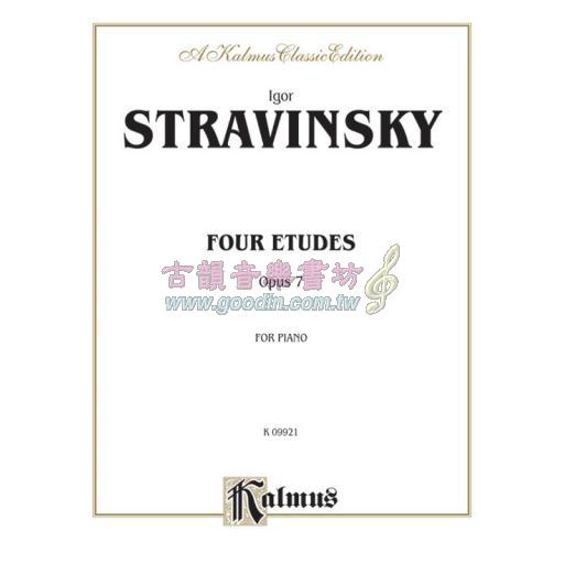 Stravinsky Four Etudes, Opus 7 for Piano