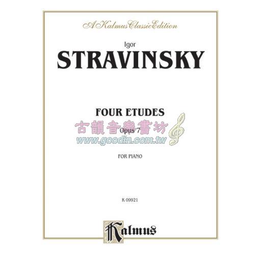 Stravinsky Four Etudes, Opus 7 for Piano