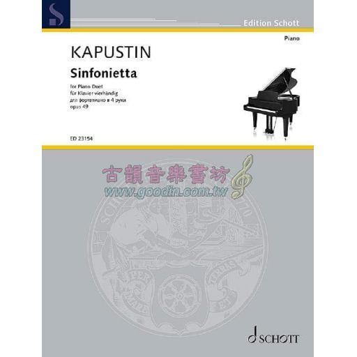 Kapustin Sinfonietta Op. 49 for Piano Duet (1 Piano, 4 Hands)