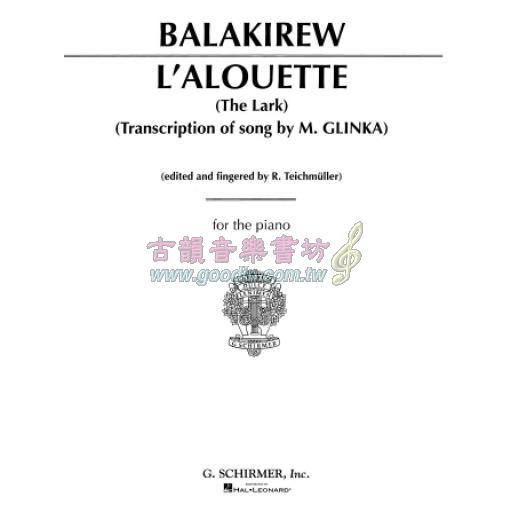 Balakirev L'Alouette (The Lark) for Piano Solo