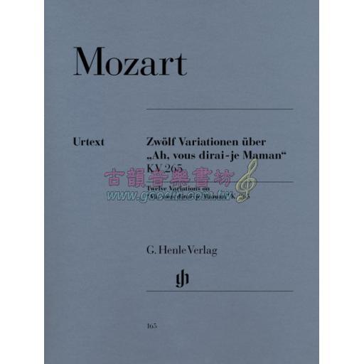 Mozart Twelve Variations on "Ah, vous dirai-je Maman" K. 265 for Piano Solo