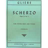 Gliere Scherzo, Opus 32, No. 2 (solo tuning) for String Bass and Piano