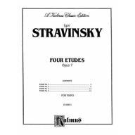 Stravinsky Four Etudes, Opus 7 for Piano