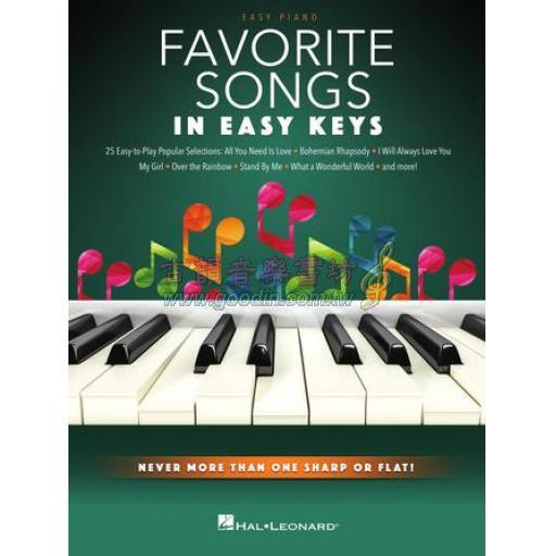 Favorite Songs – In Easy Keys for Piano