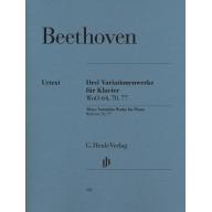 Beethoven Three Variation Variation Works WoO 70, ...
