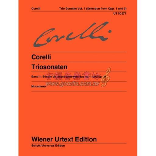 Corelli Trio Sonatas Vol.1 (Selection from Op.1 and 3) for piano, 2 Violin, and cello