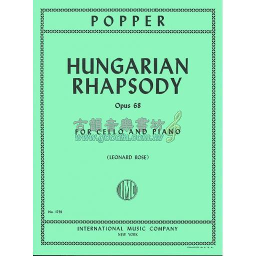 *Popper Hungarian Rhapsody Op.68 for Cello and Piano <售缺>