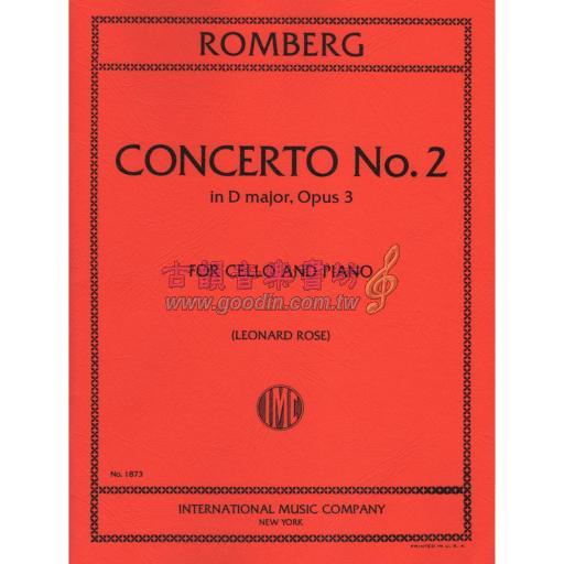 *Romberg Concerto No.2 in D Major Op.3 for Cello and Piano